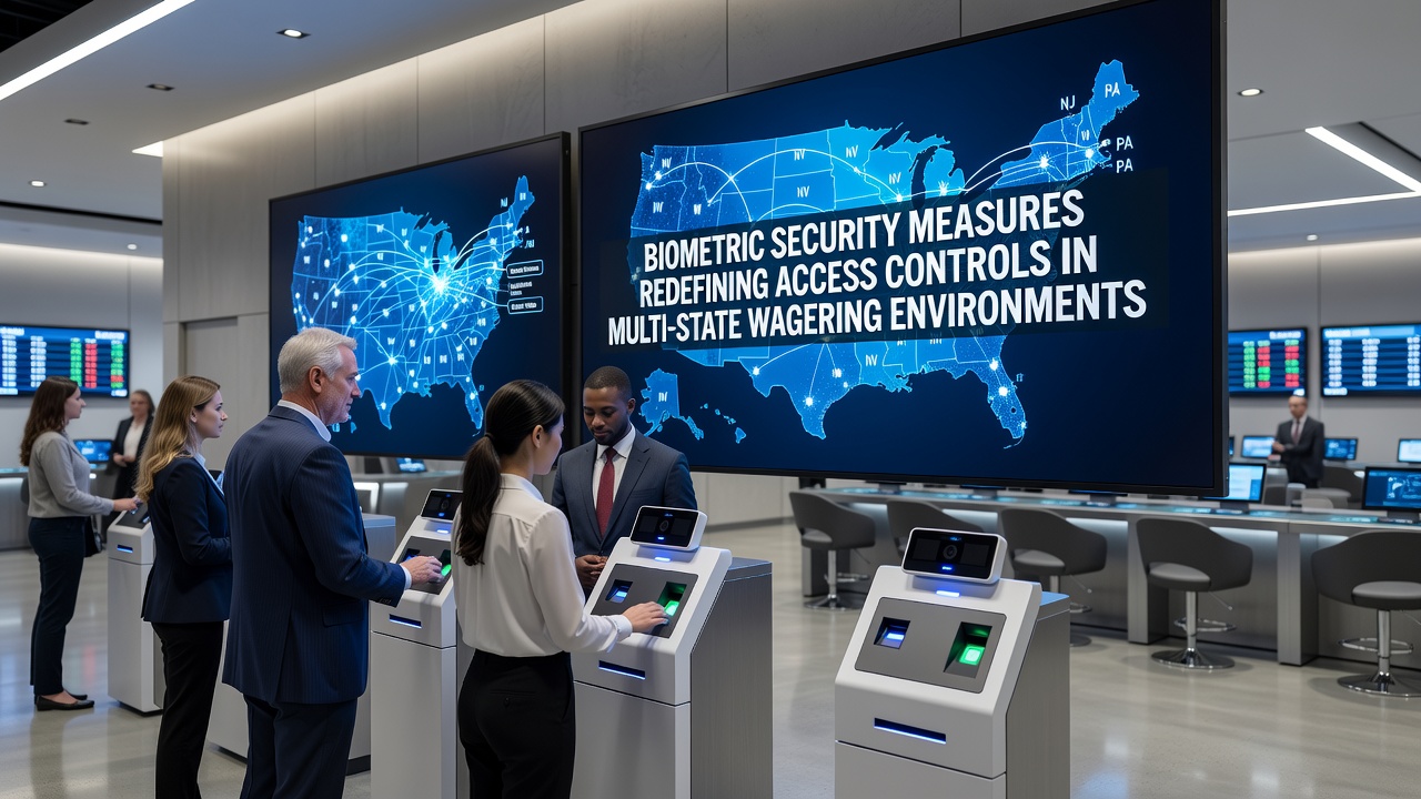 Secure biometric access interface used in cross-state wagering applications
