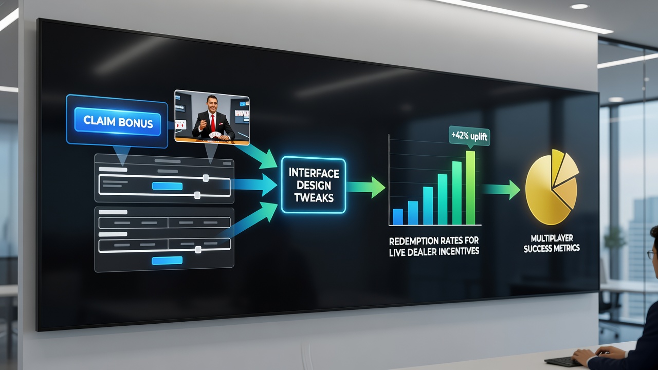 Analytics dashboard displaying redemption rate changes after UI updates on live dealer platforms