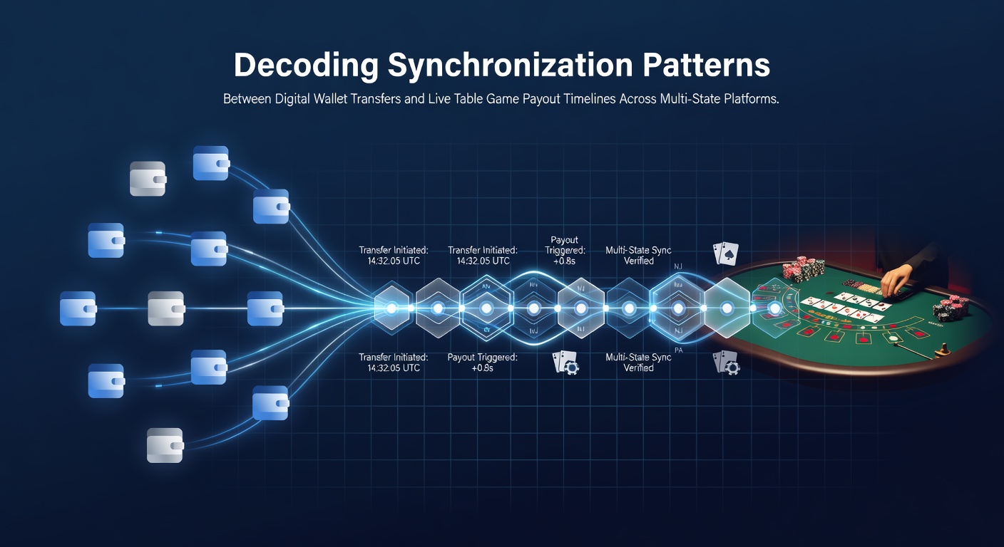 Digital wallet transfer interface displaying live table game payout synchronization across multiple state platforms