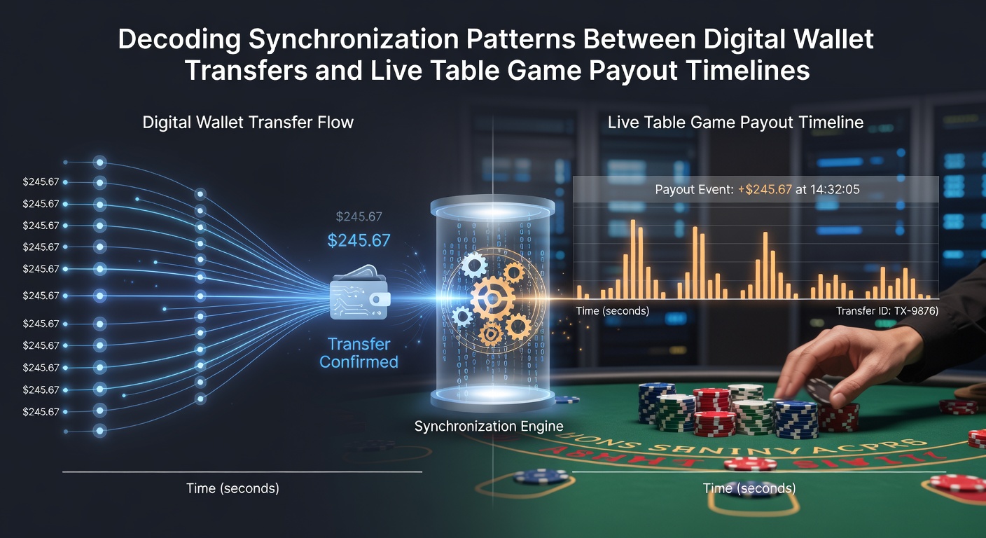 Live table game interface showing payout timeline synchronization with digital wallet transfers