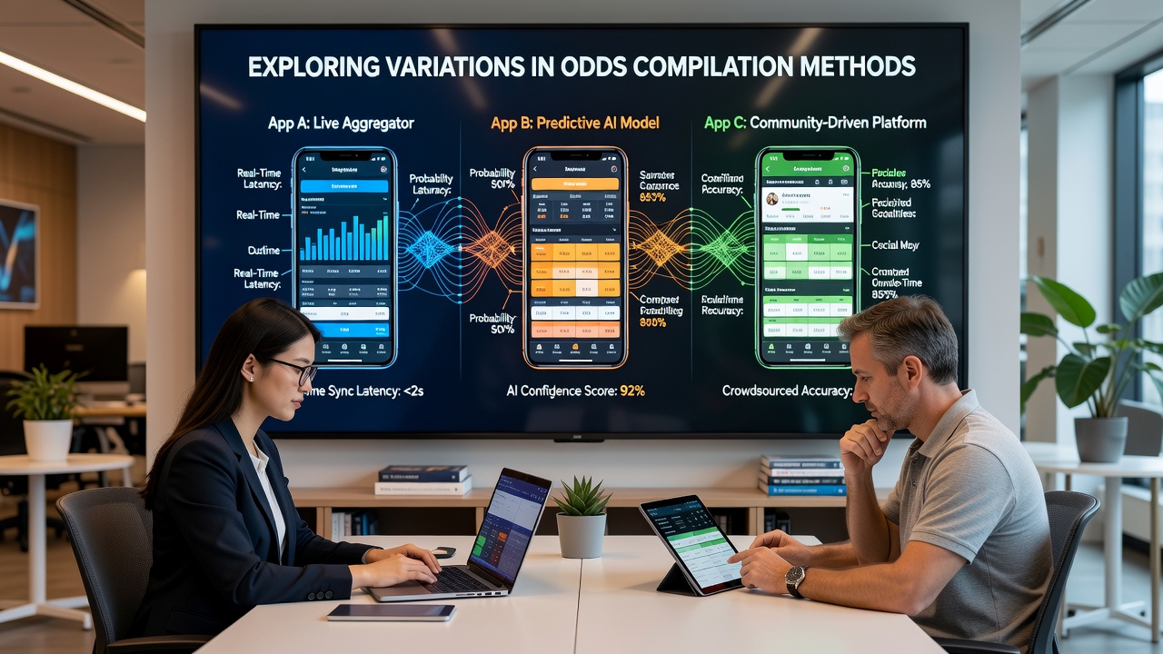 Comparison of odds compilation dashboards in athletic event betting apps