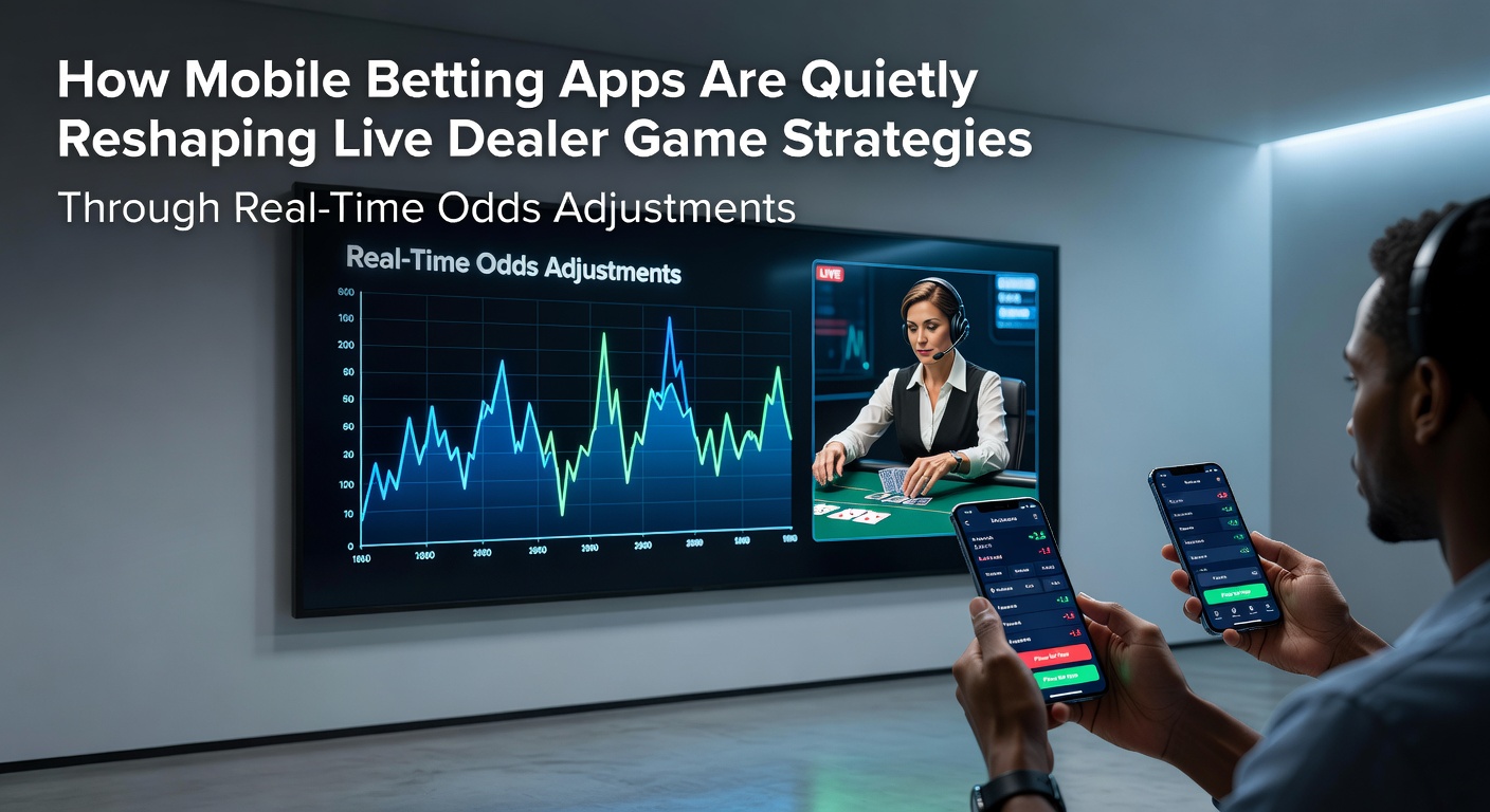 Mobile betting app displaying live dealer blackjack table with dynamic odds overlays and real-time player data feeds