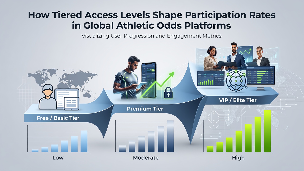 Analytics dashboard displaying participation rates across different tier levels on athletic odds platforms