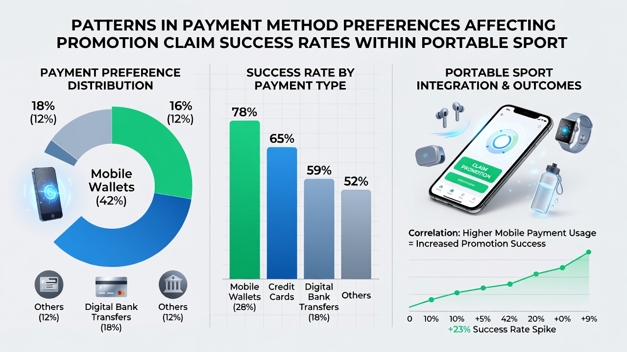 Analytics dashboard showing payment method success rates for sports betting promotions