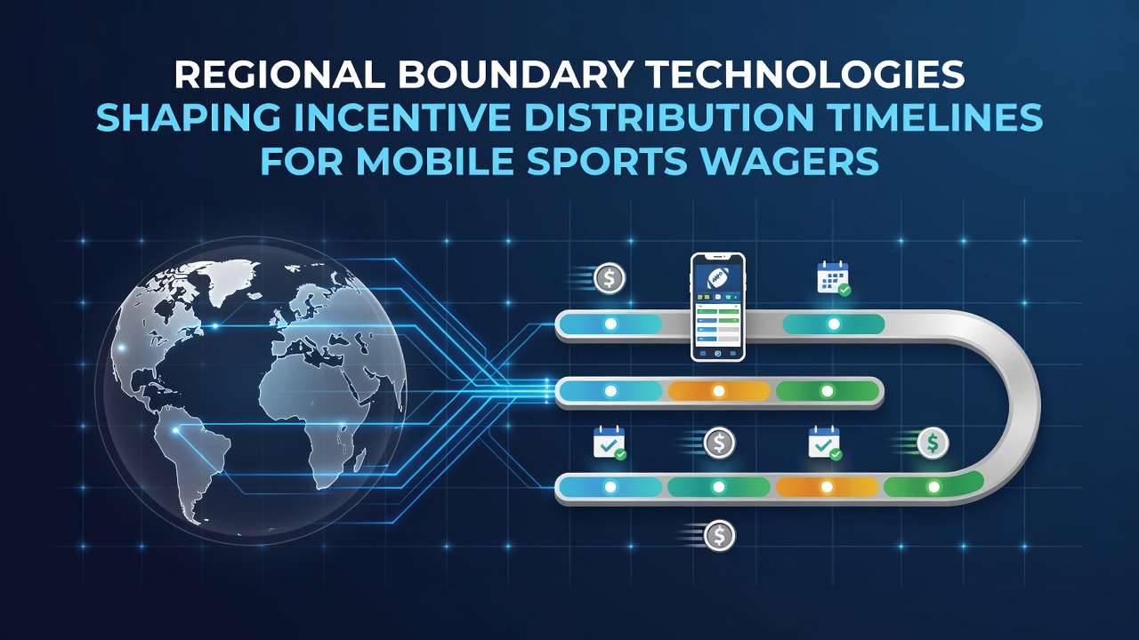 Geolocation systems monitoring regional boundaries for mobile sports wagering incentive releases