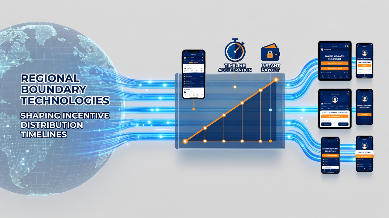 Mobile application interface displaying regional verification steps before incentive distribution